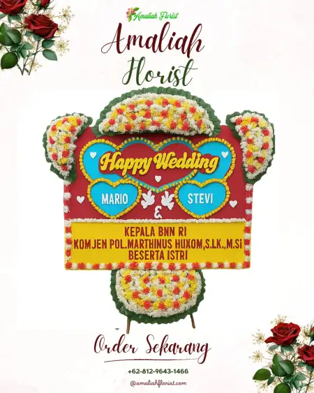 Papan Bunga Pernikahan Somoketro